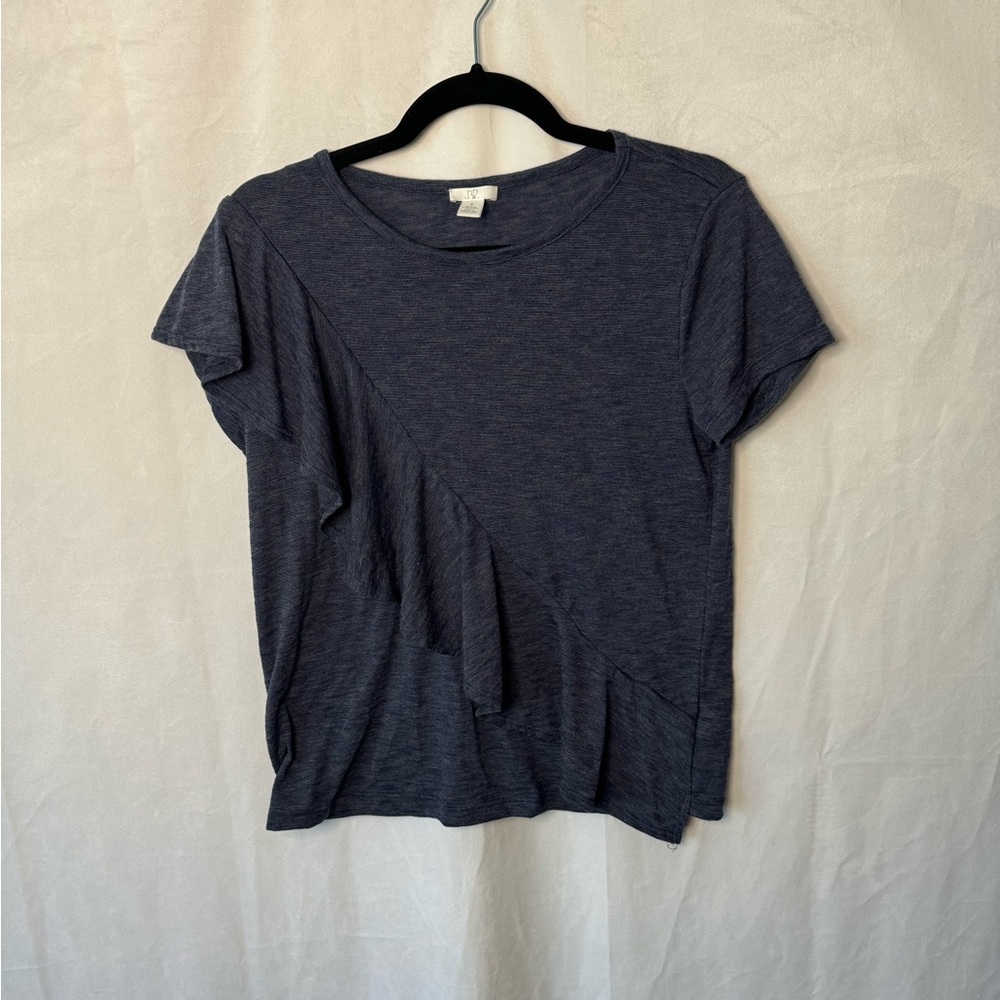 BP BLUE RUFFLE SHIRT